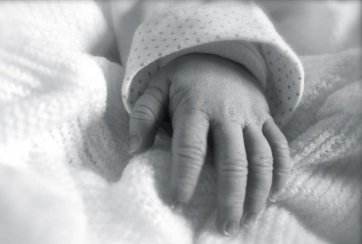 hand of baby