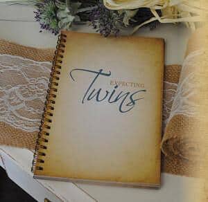 Vintage twin pregnancy journal book