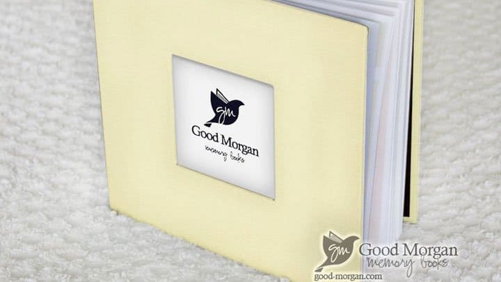 light yellow twin baby memory book
