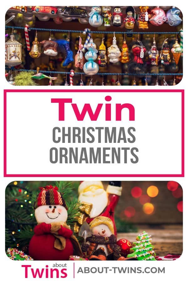 A collection of twin Christmas ornaments. 