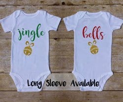 Jingle bells twin Christmas outfits