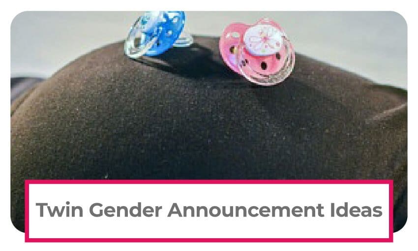 A collection of twin gender announcement ideas. 