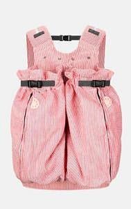 red and white weego twin baby carrier